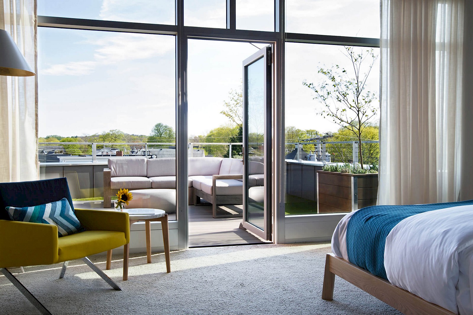 guest room with private deck